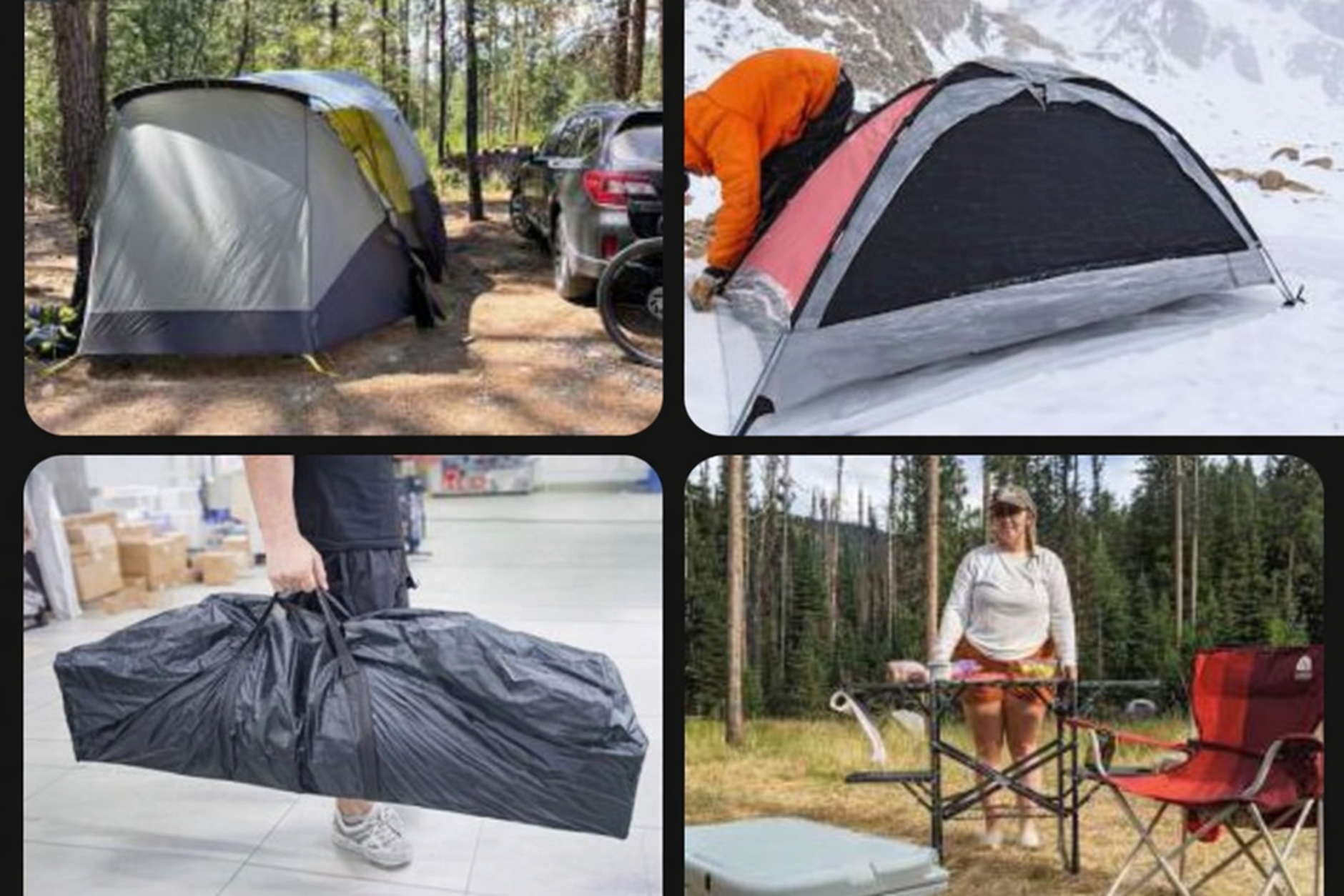 Camping gear on-site inspection